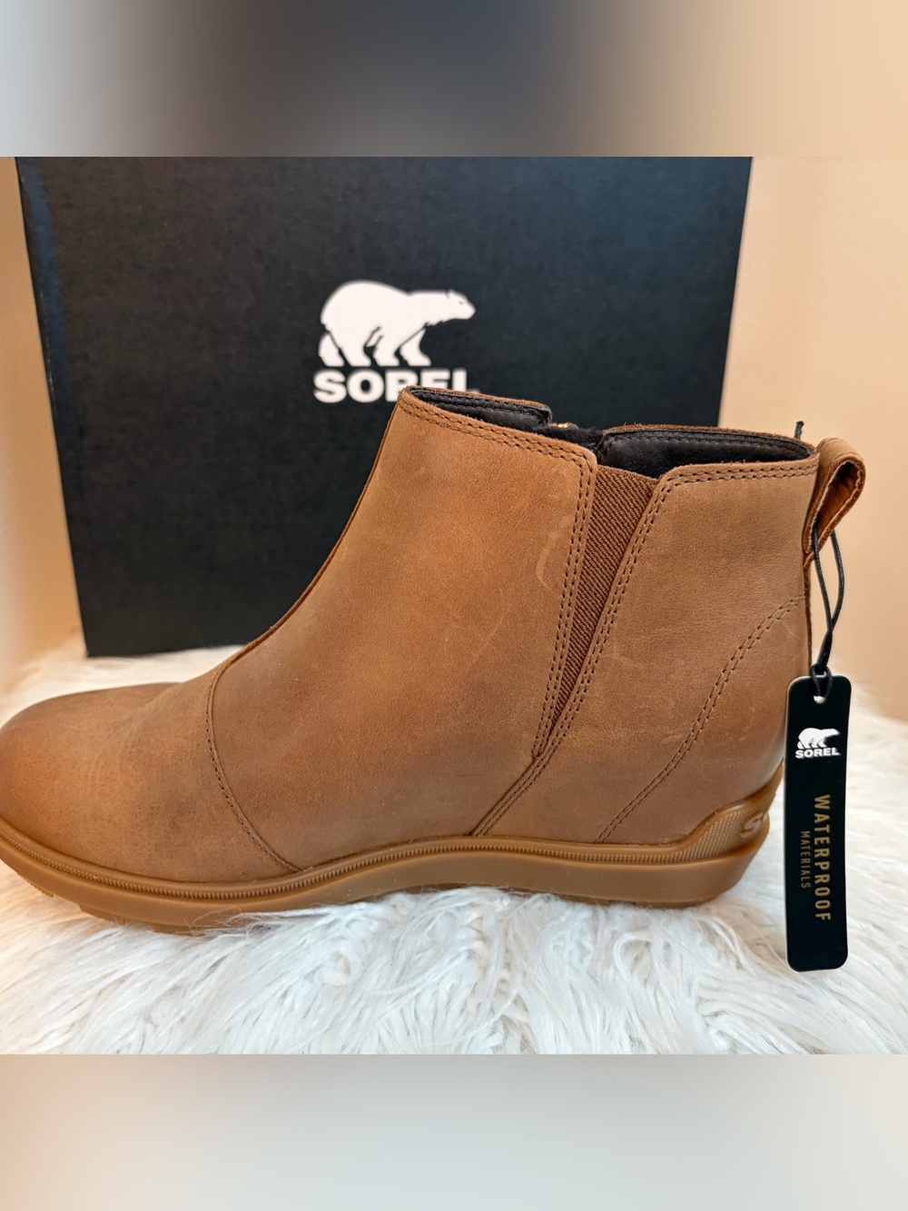 Sorel Tan Evie Zip Boots - Picture 2 of 3